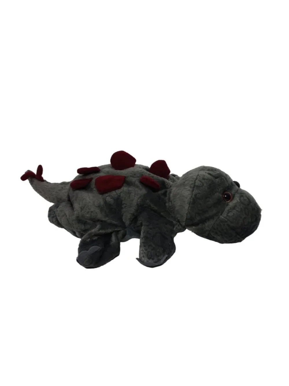 Dream Plush Dinosaur Hand Puppet Gray Plush Stuffed Animal Kids Toy 10 inch
